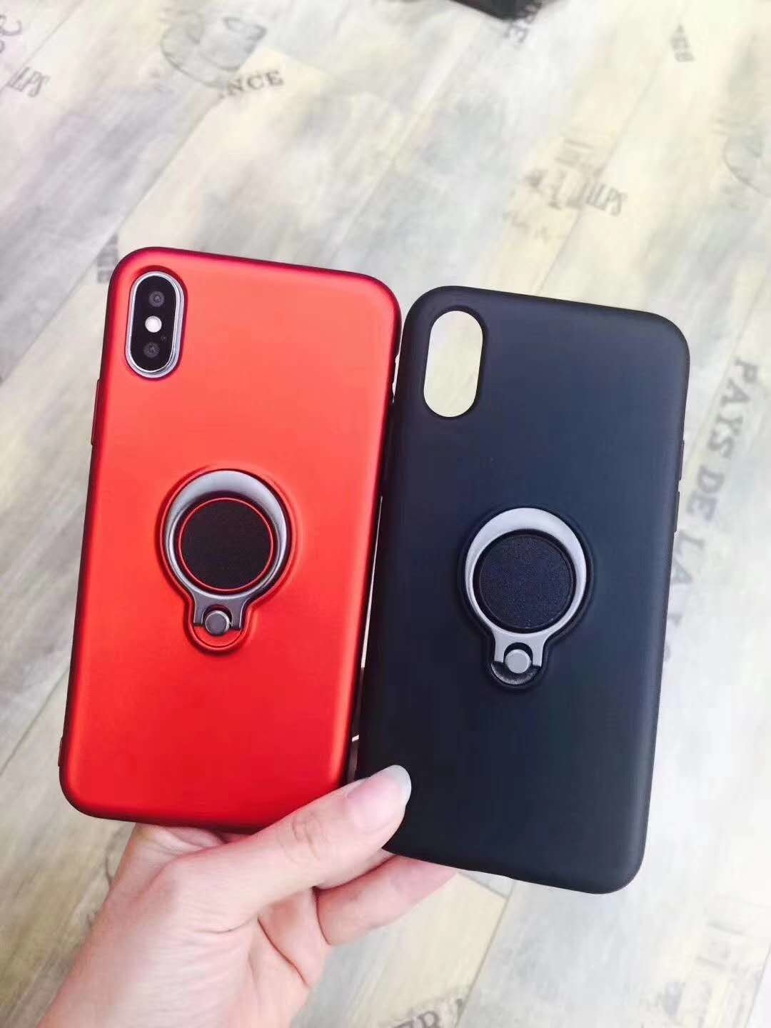 Paited Color Ring Magnetic Car Mount Holder Soft TPU Case Back Cover For Huawei P20 Lite Mate 10 Lite/NOVA2i Y7 PRIME