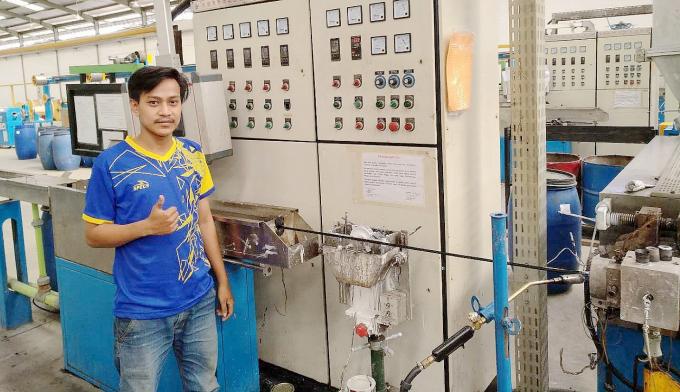 380v Wire Manufacturing Machine , PVC Cable Extruder Machine