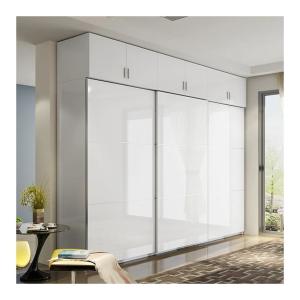 Quality Bedroom Furniture Latest Modern Simple 3 Door Wooden Sliding Wardrobe with 2D/3D Design wholesale