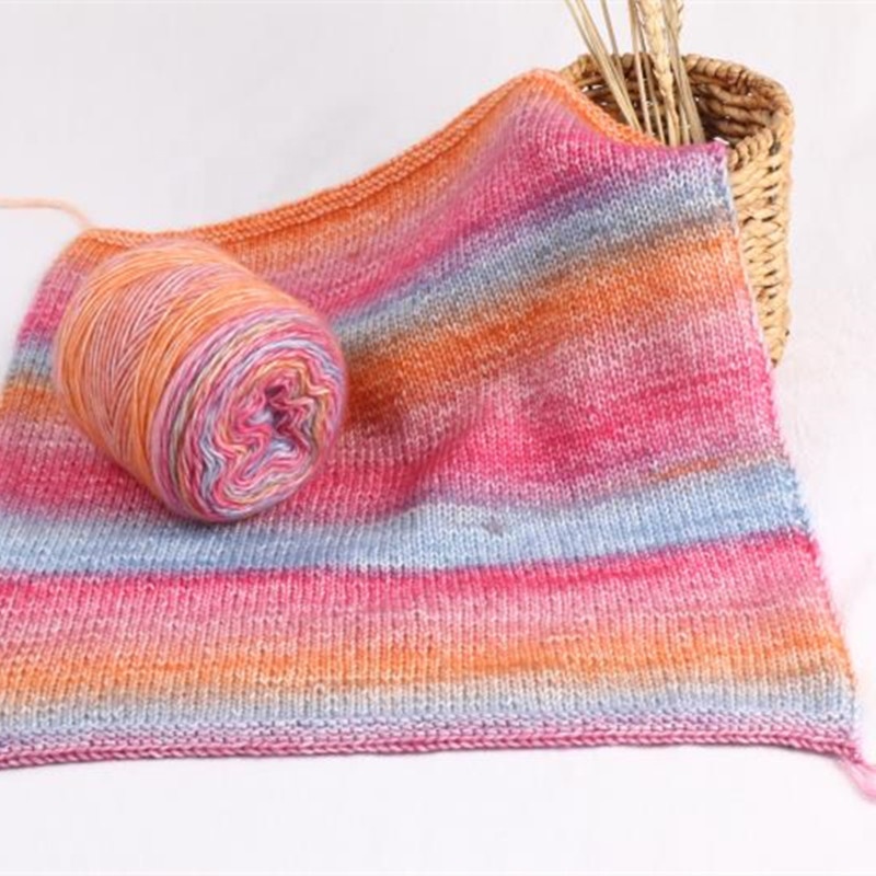 Skein Ball MultColors Cake Sequin Yarn 10% Wool Fancy Yarn For Crochet Knitting
