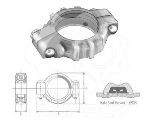 Quality High Strength Groove Lock Pipe Fittings Groove Lock Clamps Customized Size wholesale