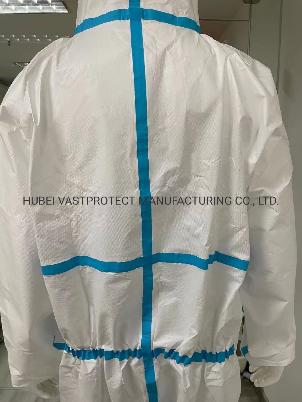 CE Cat 3 Type 4 5 6 Heat Sealed Tape Seam Disposable Microporous Coverall