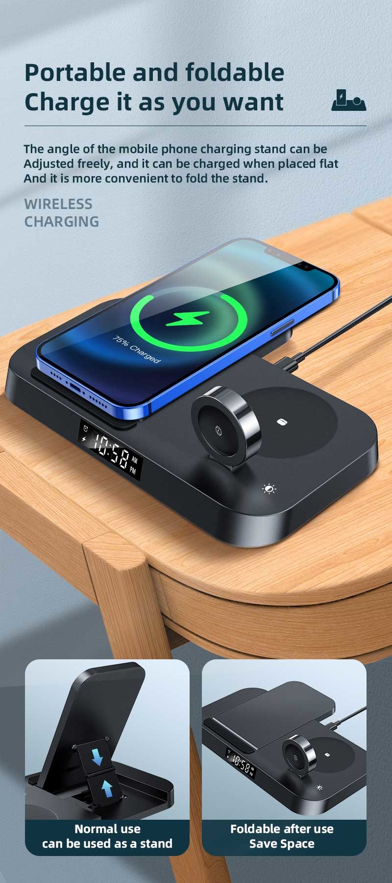 4 in 1 Fast Charging Multi Function Wireless Charger