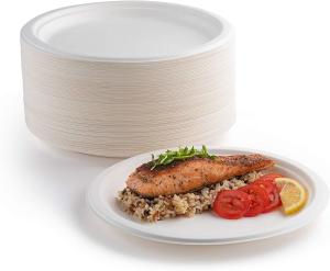 Quality OEM Microwave Safe Kraft Paper Plate Compostable Greaseproof wholesale