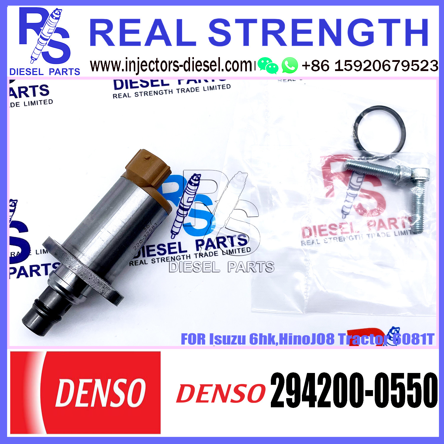 DENSO Suction Control Valve 294200-0550 Applicable to Isuzu 6hk,HinoJO8 Tractor 6081T