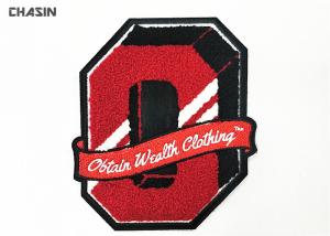 Quality Letter Q Chenille Embroidery Patches Polyester Material Heat - Cut wholesale
