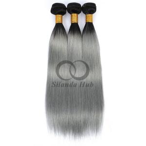 Quality #T1B/Grey Straight Remy Human Hair Bundles Sew In Weave Bundles Brazilian Bundle Deals wholesale