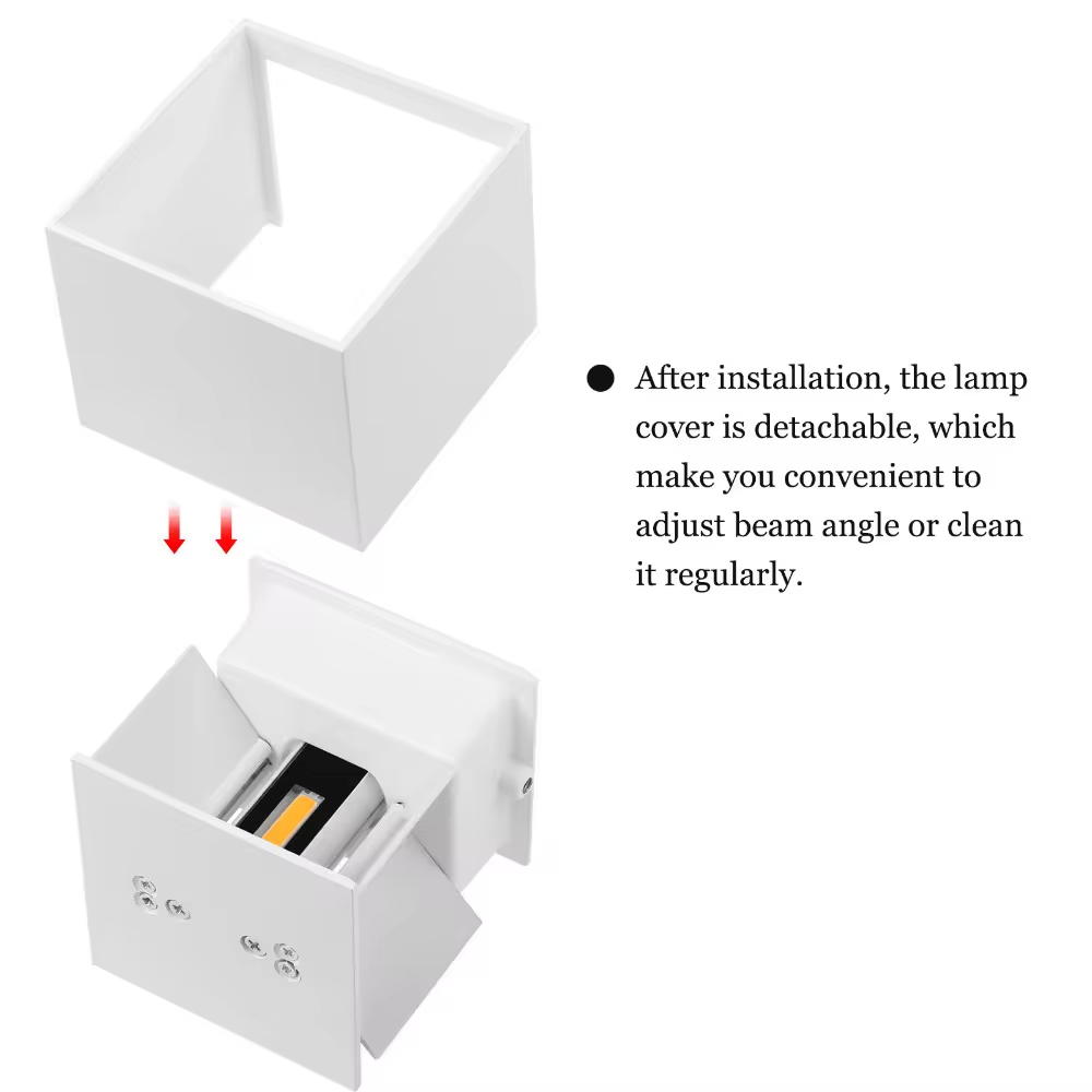 Color Rendering Index Ra 80 Modern Outdoor Wall Light LED Waterproof IP65 Up Down Light