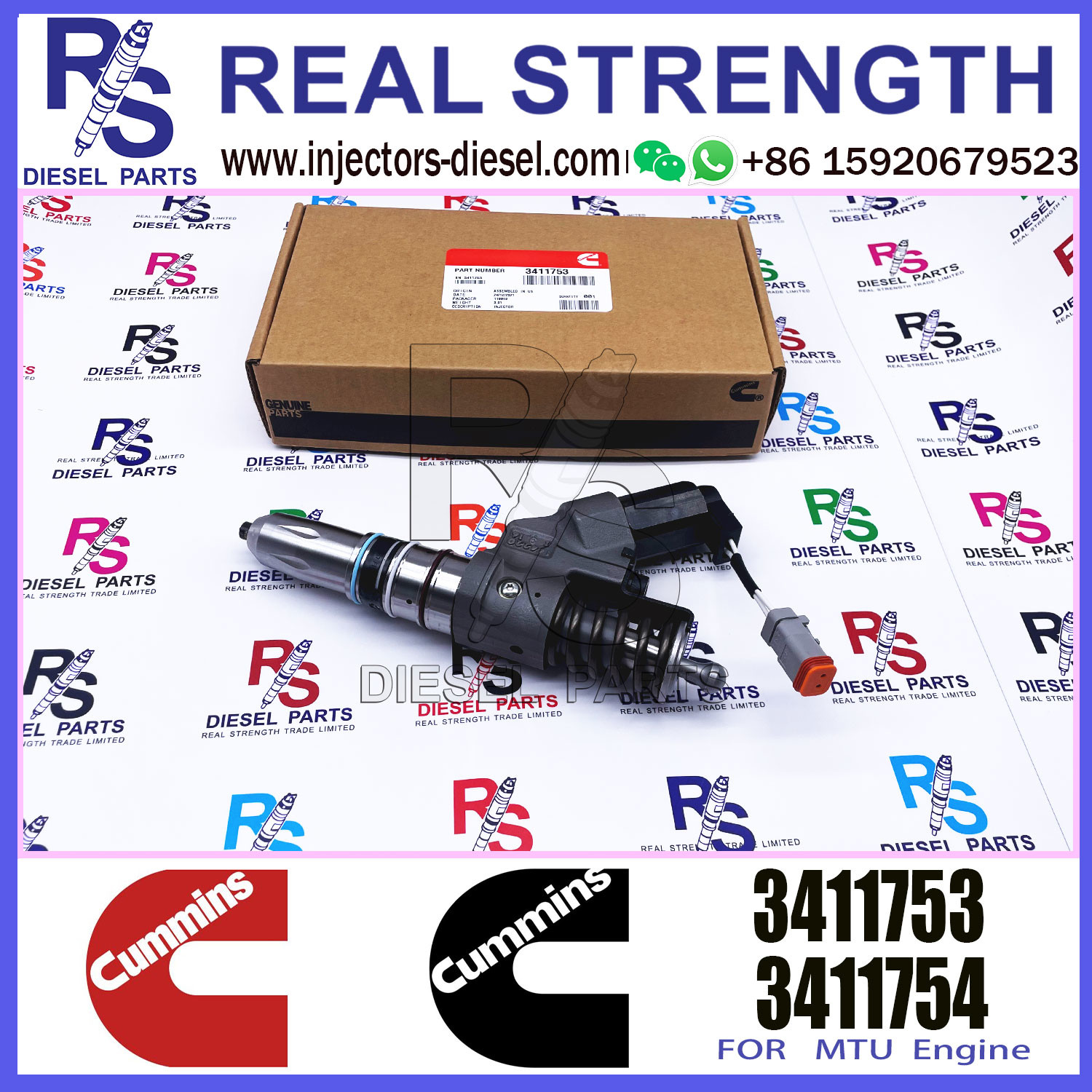 Injector 3411753 3095040 3080429 3411756 4061851 4062567 For CUMMINS M11 QSM ISM QSM11 ISM11 Diesel Engine