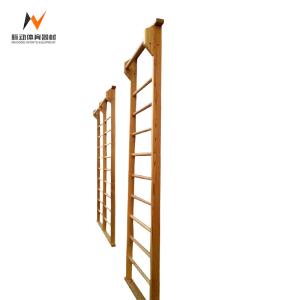 Quality Customized Logo Availabled Red Pine Gymnastics Wall Bars Ladders for Wooden Yoga Stall wholesale