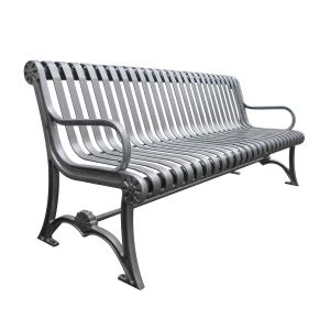 Quality Outdoor Urban Metal Bench , Steel Patio Bench With Mild Steel Cast Iron Material wholesale