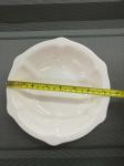 Flower Petal Brim Dessert Bowl Pure White Melamine Dinnerware Dia.19cm