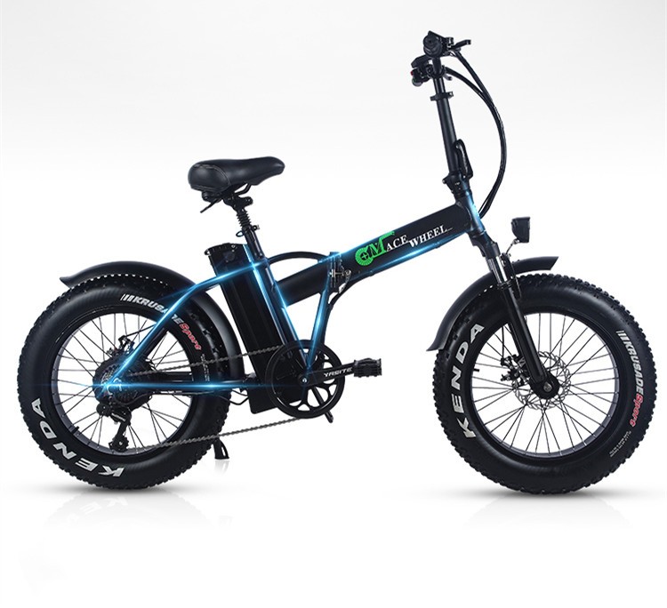 48V 20" Fat tire Ebike with Foldable Design and One Seat Capacity Range per Power 31-60 km