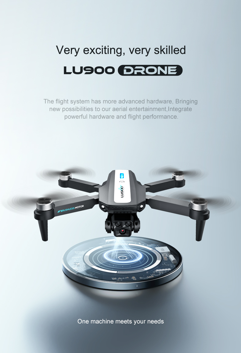 Lu900 Mini Drone 4k Dual Camera Drone With 5g Wifi Fpv Abs Remote Control Toys 100m Image Transmission Distance Yes Gyro
