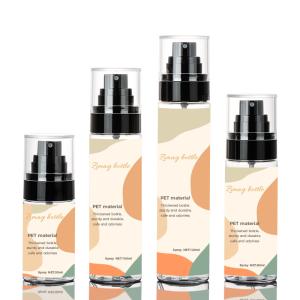 Quality 100ml Empty Clear Plastic Spray Bottle , Cylindrical Spray Bottle For Cosmetics wholesale