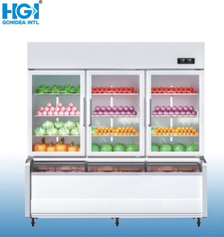 Big Capacity Commercial Refrigerator Vertical Beverage Hotpot Showcase Hcd-2000s