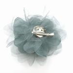 Luxurious Silver Grey Hair Flowers Decorative Flower For Wedding Dress Ball Gown