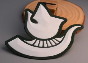 Quality White Logo Heat Transfer Clothing Labels Custom TPU Embossed wholesale