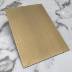 1219*2438mm 0.55mm 304 Stainless Steel Sheet Antique Brass Hairline AFP Design