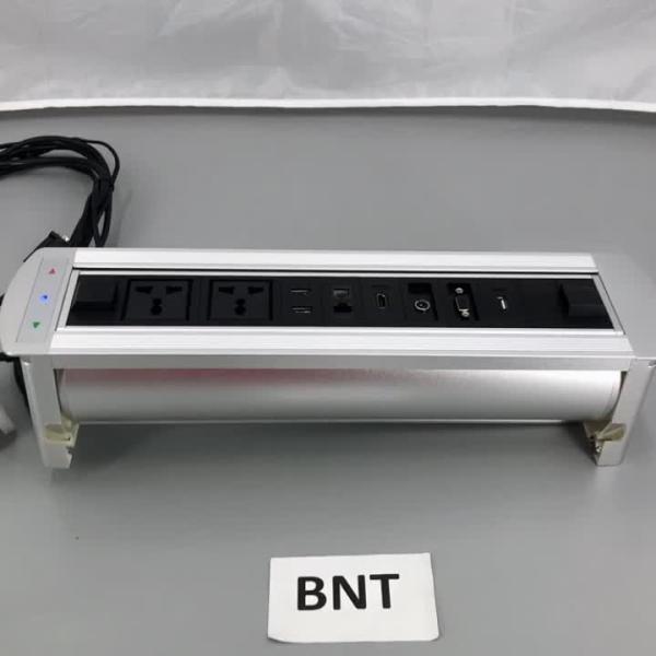 smart office desk power socket conceal track outlet / universal multi power