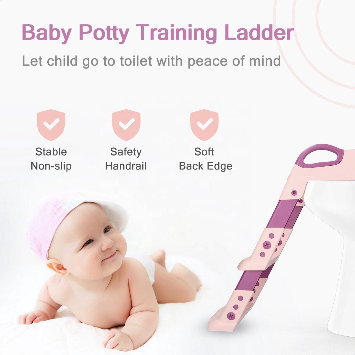 1-10 Years Old Children'S Baby Potty Training Ladder Step Up Seat Customized Logo