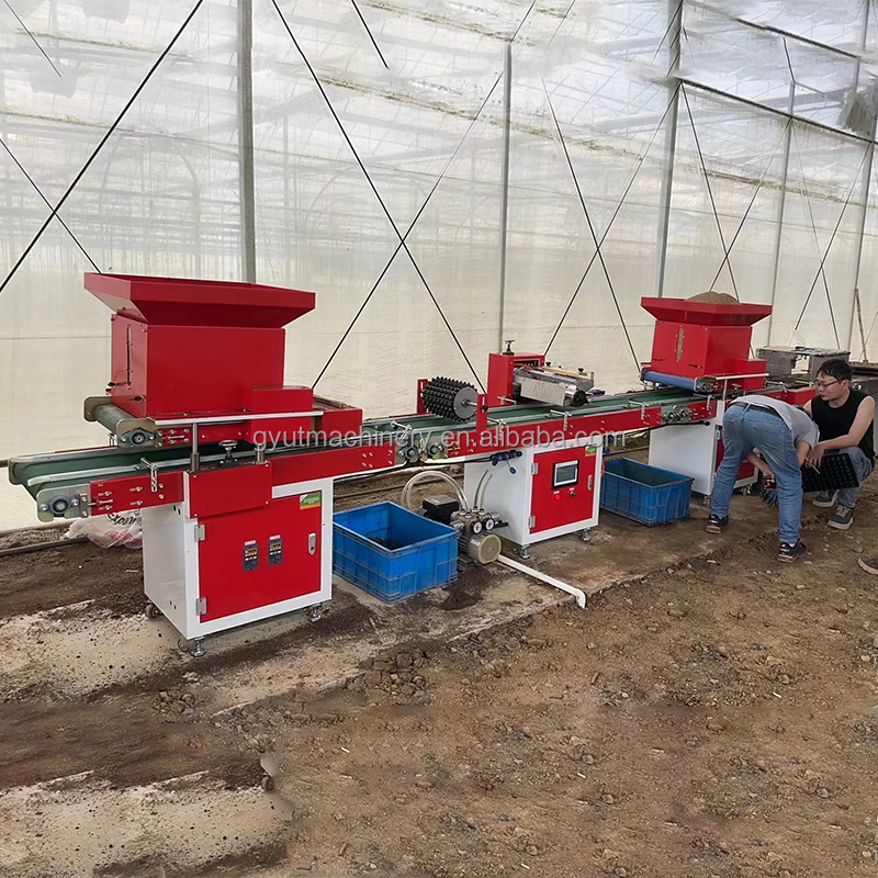 7/8/9/10 Working Rows Drum Power Vegetable Seed Sower Machines Nursery Drum Seeding Line