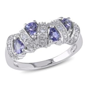 Quality Jewelers Club Tanzanite Ring Birthstone Jewelry with White CZ wholesale