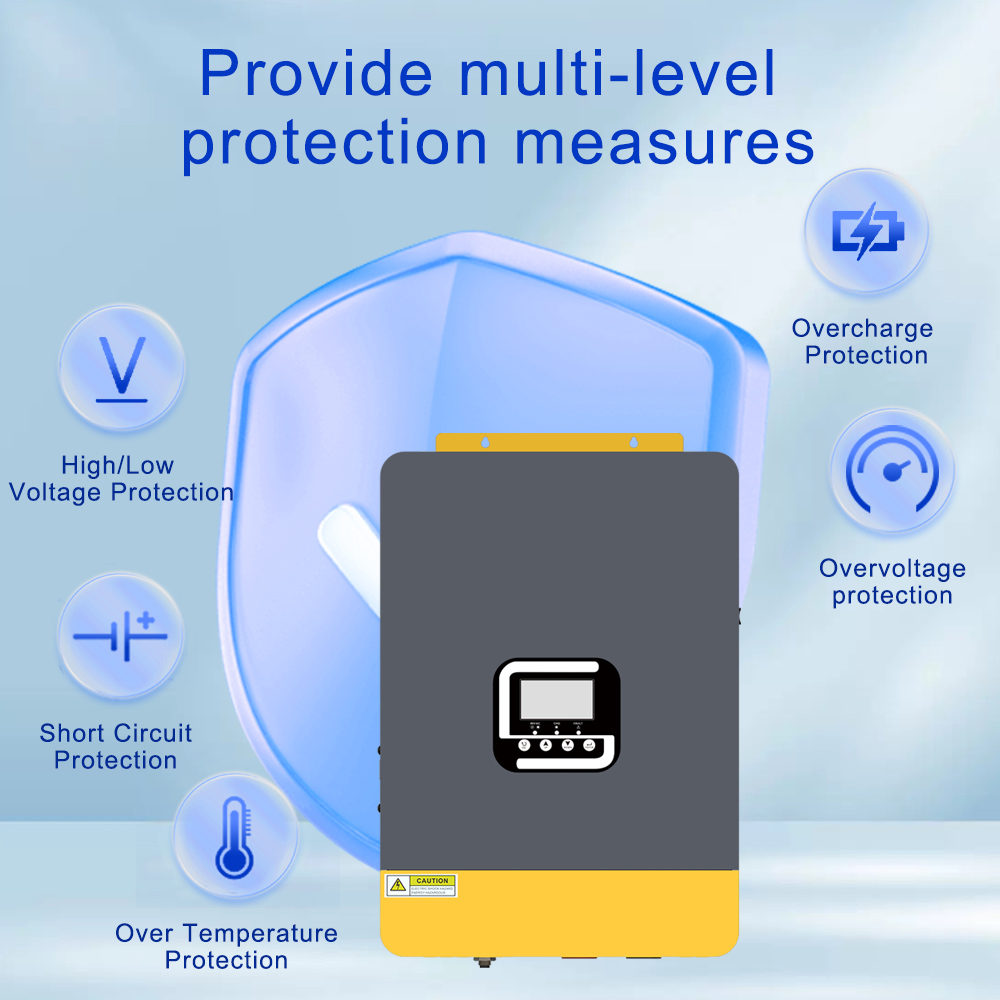 12V 2.2kVA 450VDC Off Grid MPPT Pure Sine Wave Inverter WIFI RS485 RS232