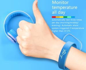 Quality Mobile App HR Sensor 0.96'' Thermometer Bracelet wholesale