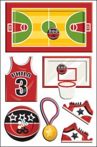 Quality Basketball Sports Type Vintage Toy Stickers As Promotional Items OEM &amp; ODM wholesale
