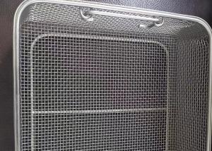 China Kitchen 304 Stainless Steel Wire Mesh Storage Basket 300x197x70mm on sale