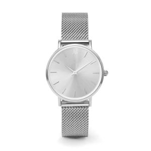 Quality Quartz Movement Ladies Silver Metal Watch , Women'S Stainless Steel Watch wholesale
