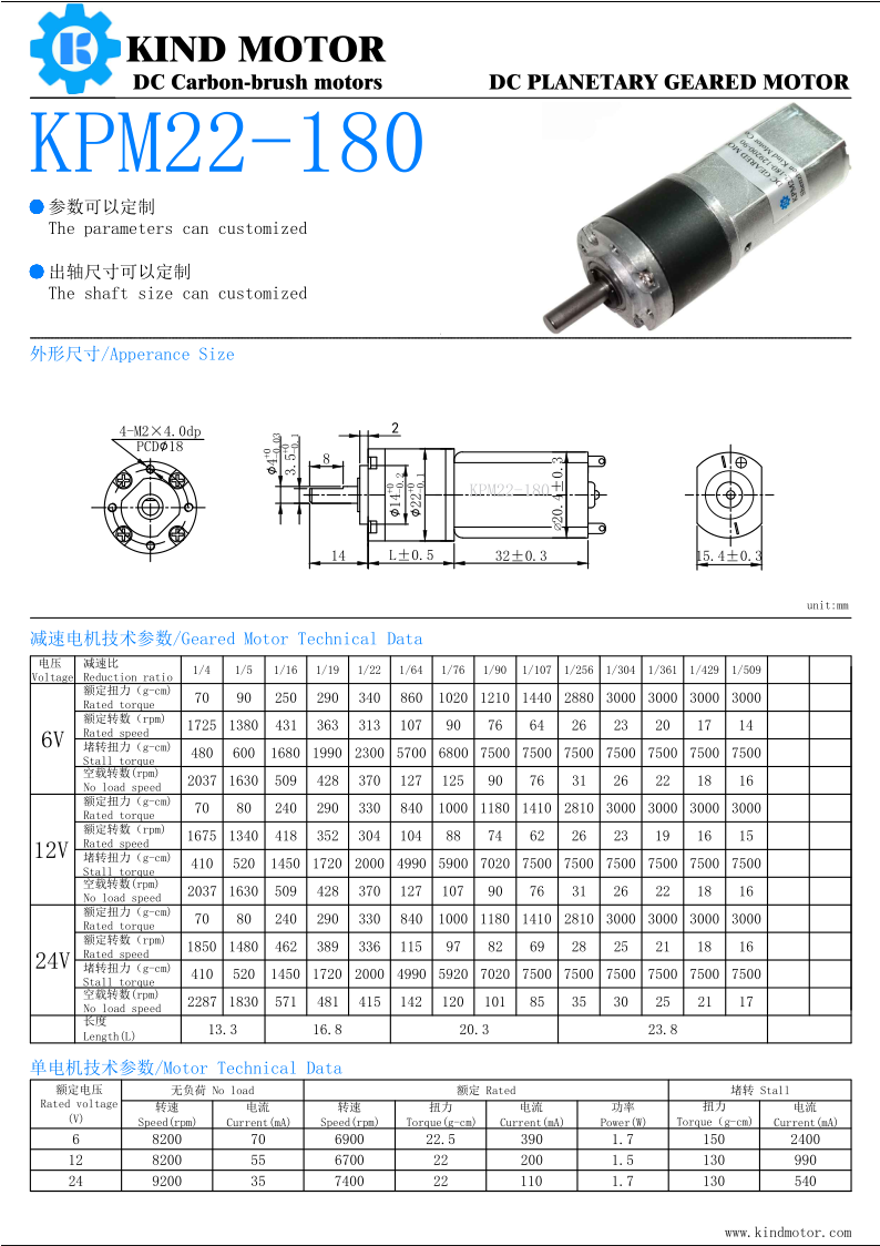China Supplier high torque mini 6v 9v 12v 24v carbon brush 20mm 22mm dc planetary gear box reduction motor with encoder