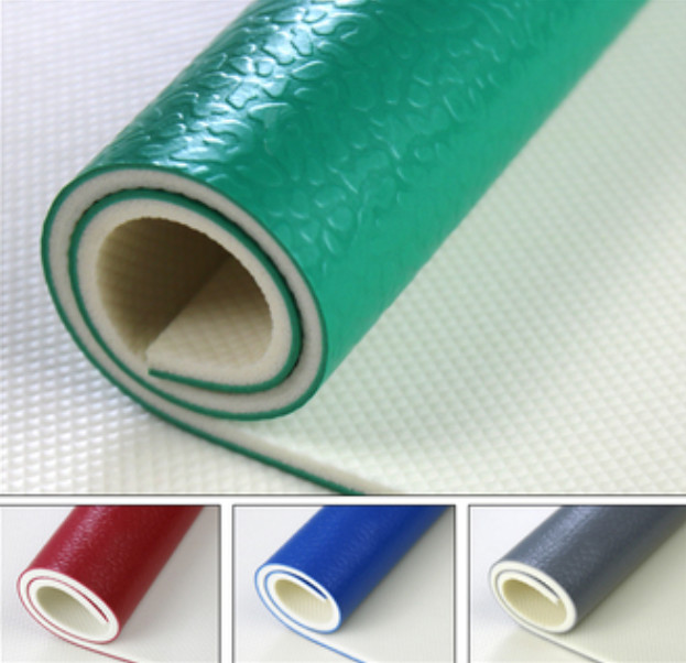 Multi Purpose PVC Vinyl Flooring For School Oak Style / Vinyl Sports Flooring