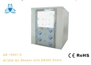 Quality Industrial 4 Person Air Shower System Single Leaf Large Door , 22-25m/s Wind Speed wholesale