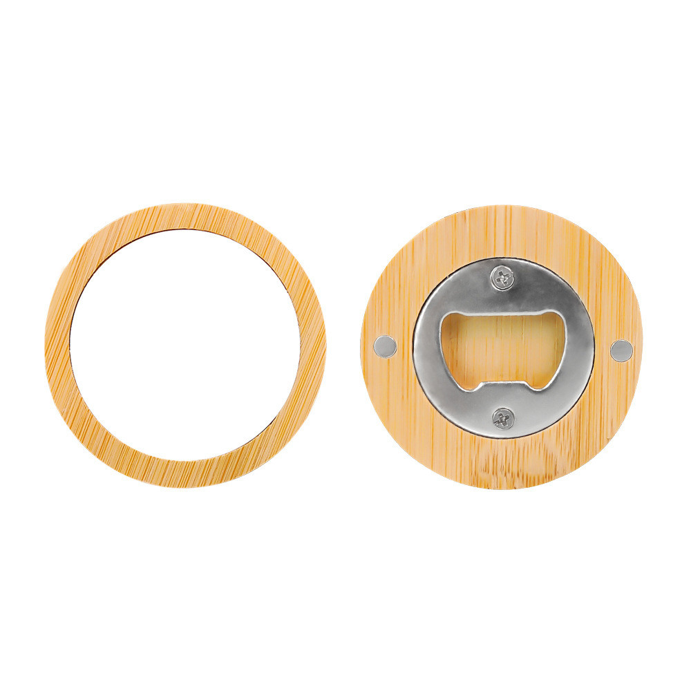 Customized Logo Creative Sublimation Wooden Magnetic Bottle Opener For Sublimation Printing