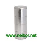 3-Section Woodgrain Gift Tin Storage Box Tea Canister
