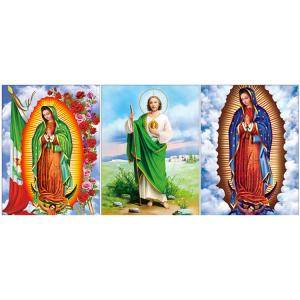 Quality 0.6mm PET Flip Religion Virgin Mary / Jesus 3D Lenticular Images For Wall Decro​ wholesale