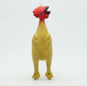 Quality Yellow Interactive Noise Making Rubber Chicken Dog Toy ODM Service wholesale