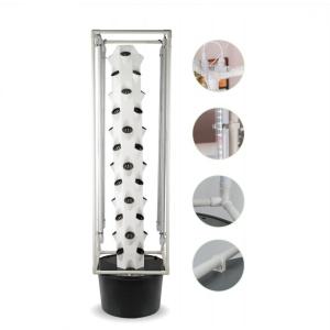 Quality 32 48 64 Holes Vertical Indoor Pineapple Tower Hydroponic Growing System 30L 8 12 16 Layer wholesale
