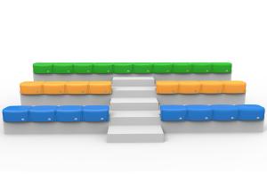 Quality HDPE Stadium Seat Stands , Football Stadium Chairs With Optional Row Identification wholesale