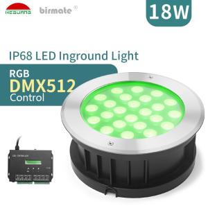 Quality 18W RGB DMX512 Led Ground Lights Waterproof IP68 900LM For Garden wholesale