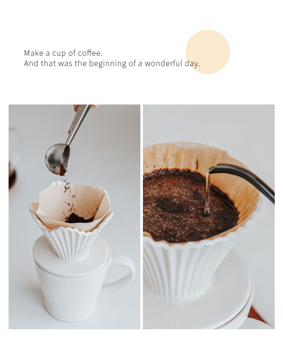 Straight Ceramic Reusable Hand Brew Coffee Filter Cup Convenient For Office And Home