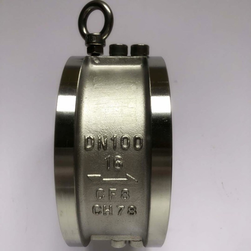 304 Stainless Steel Clamp Double Disc Check Valve Clamp Butterfly Type Soft Seal Check Valve