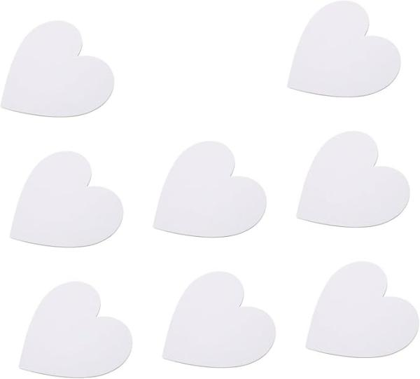 100% Pure Cotton Painting Canvas Panel Heart Shape 15cm Diameter Canvas Art