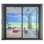 Wood Crate Packing Aluminum Sliding Window with Double Pane Tempered Clear Glass