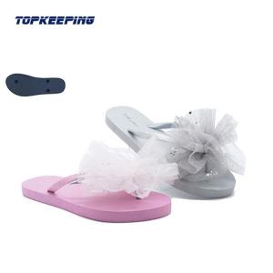 Quality Shiny Sequin Flower Floral Print Slippers With Glitter Strip wholesale
