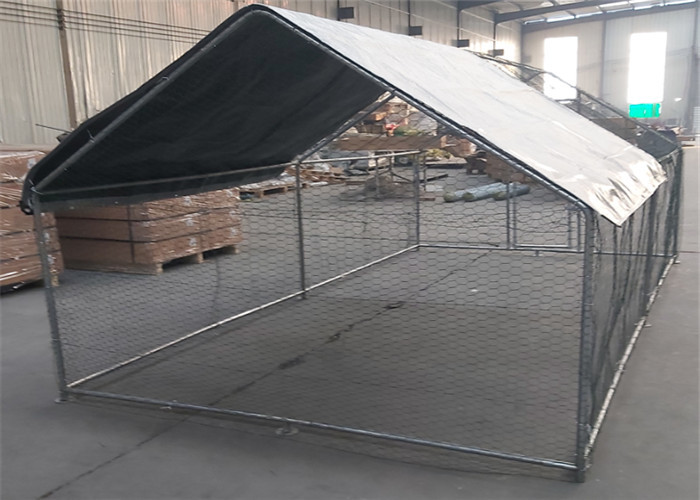 Outdoor 5 X 15 X 6 Wire Dog Kennel Galvanized Material