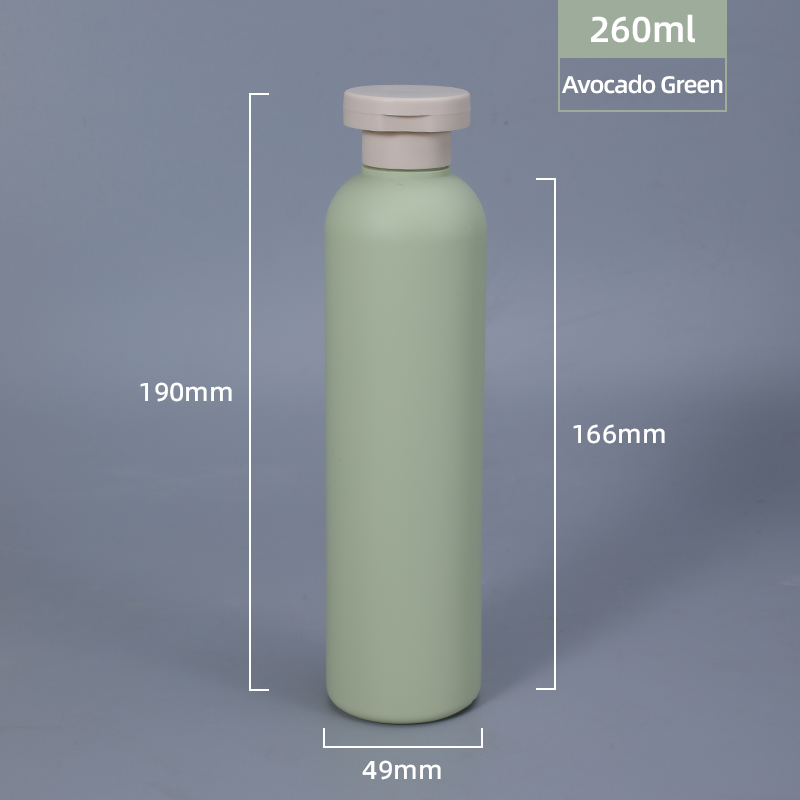 Flip Top Cap Pump Packaging for Cosmetic Skincare in Avocado Green Empty Squeeze Bottle