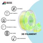 iBOSS High Toughness 3D Printing Filament Yellow Green White PLA+ 1kg Filament